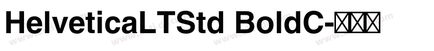 HelveticaLTStd BoldC字体转换